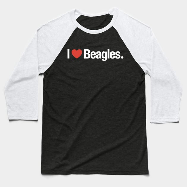 I HEART Beagles. Baseball T-Shirt by TheAllGoodCompany